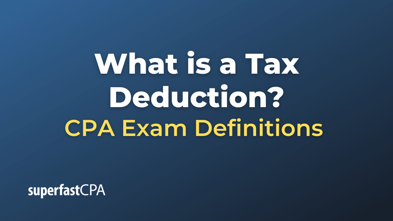 Tax Deduction
