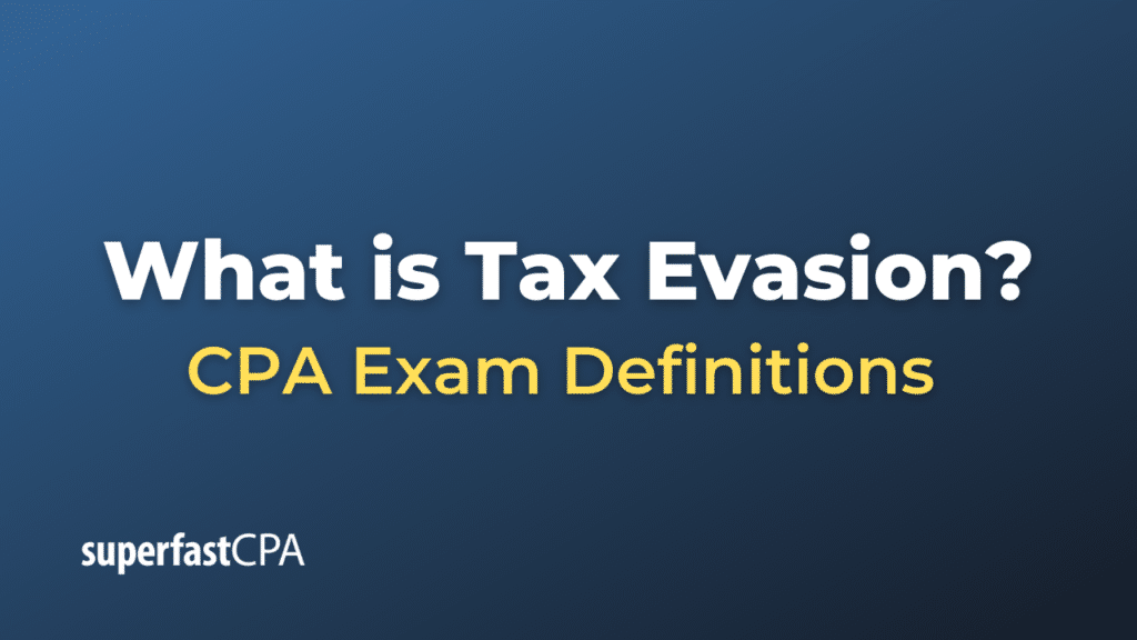 Tax Evasion