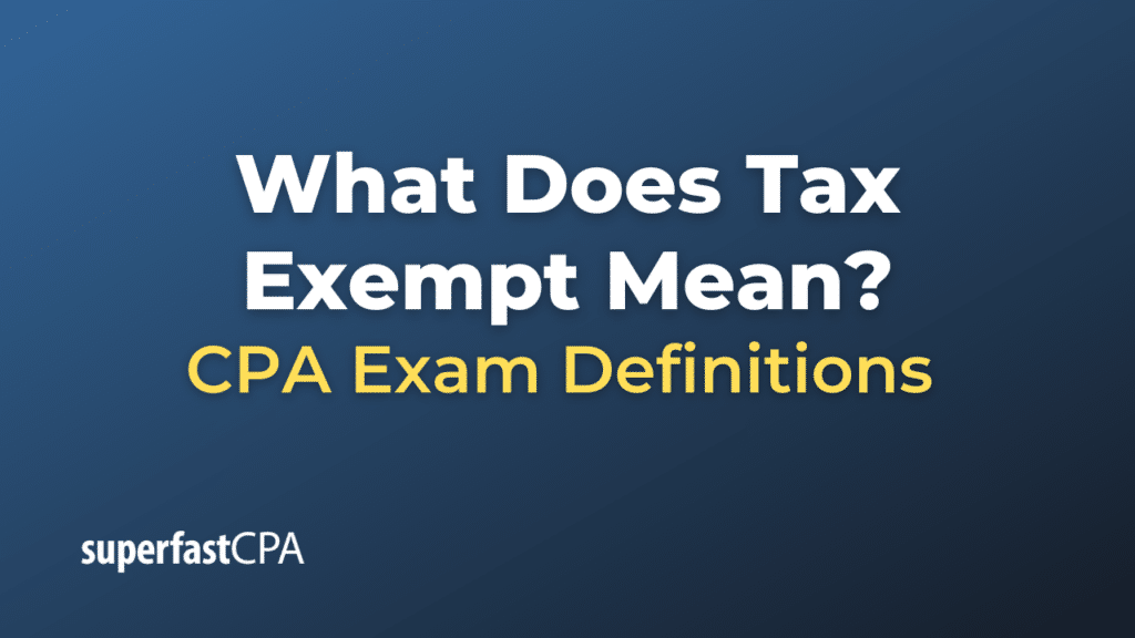 Tax Exempt