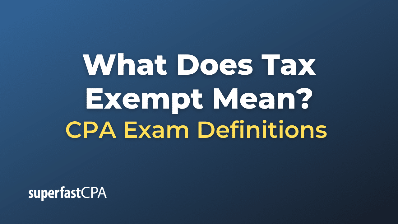 Tax Exempt