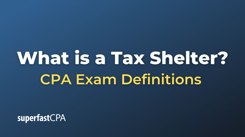 Tax Shelter