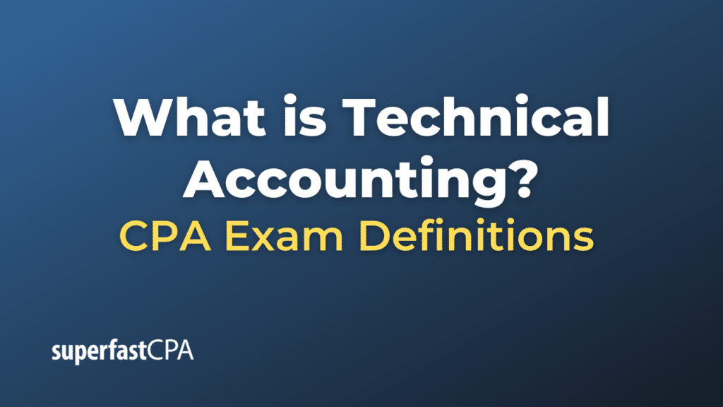 Technical Accounting