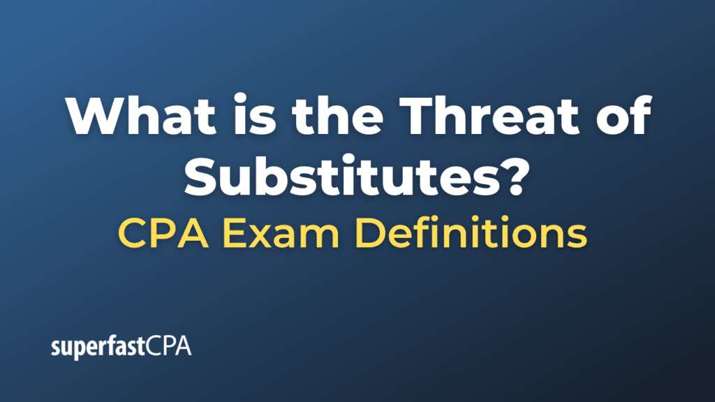 Threat of Substitutes