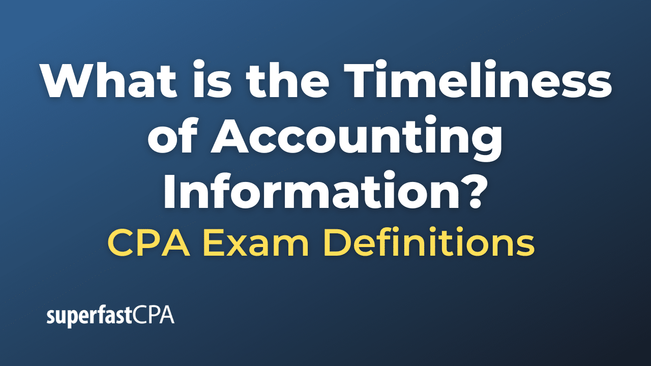 Timeliness of Accounting Information