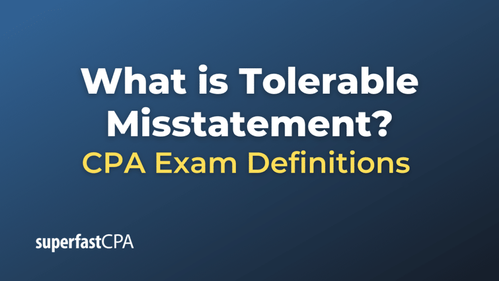 Tolerable Misstatement