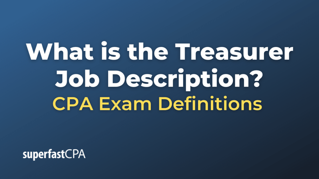 Treasurer Job Description
