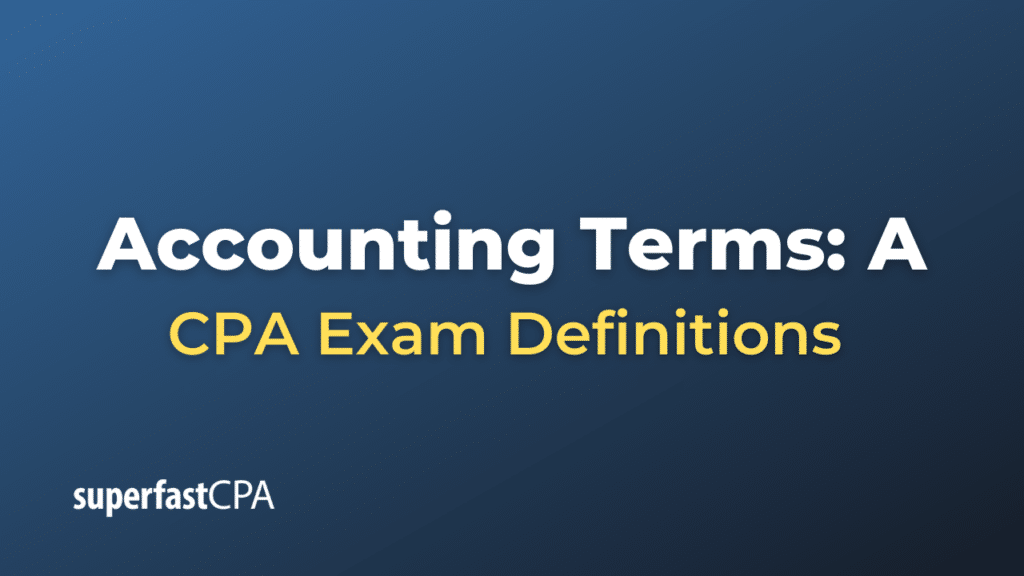 Accounting terms: A