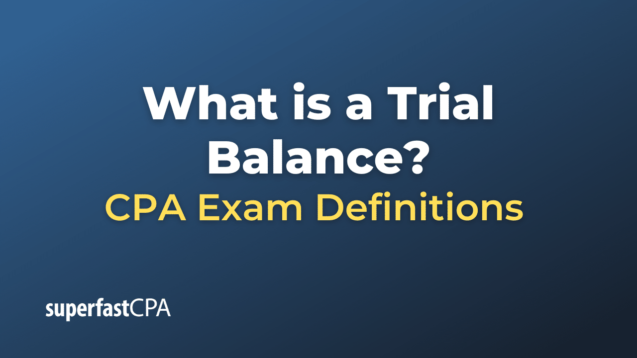 Trial Balance Worksheet