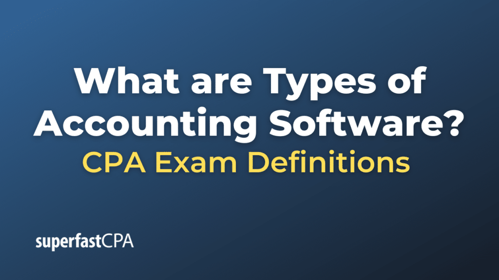 Types of Accounting Software