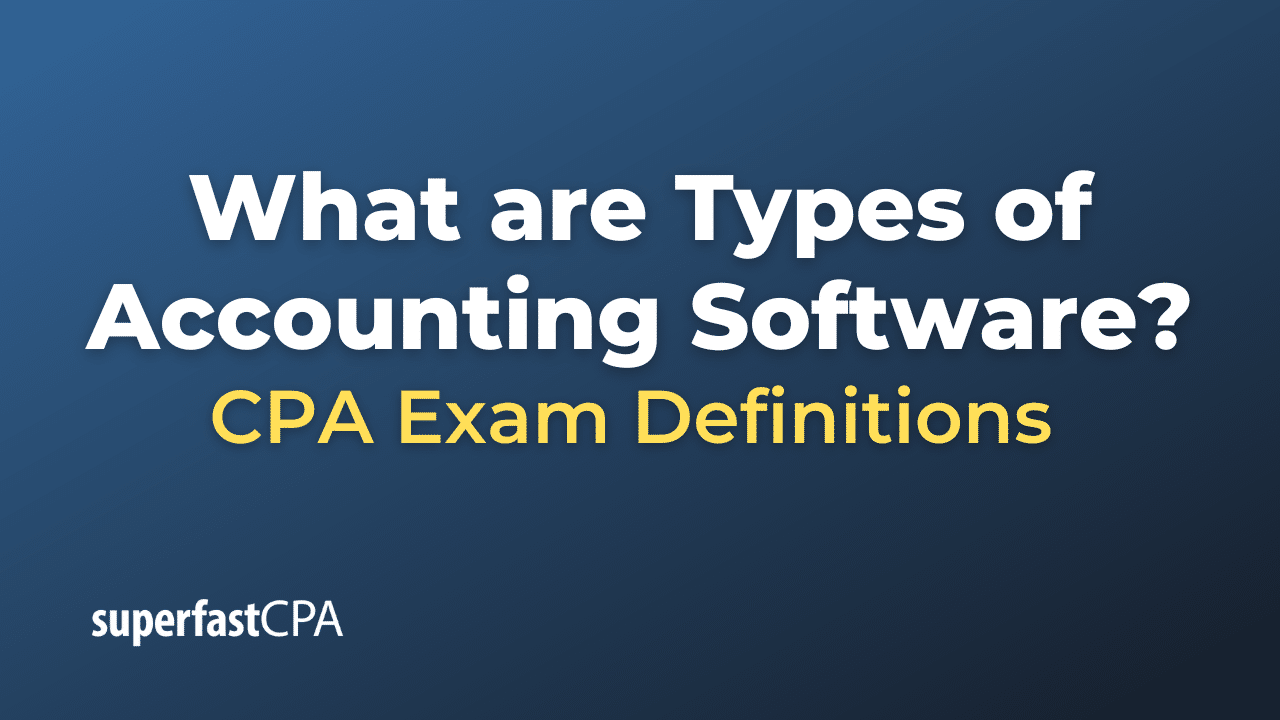 Types of Accounting Software