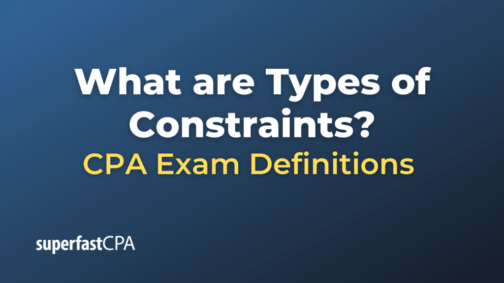 Types of Constraints
