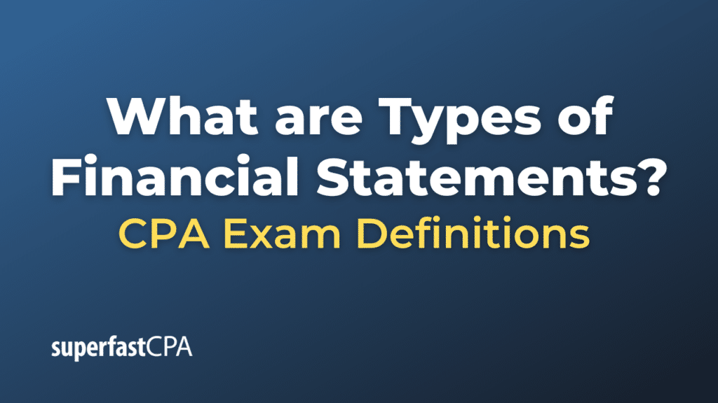 Types of Financial Statements