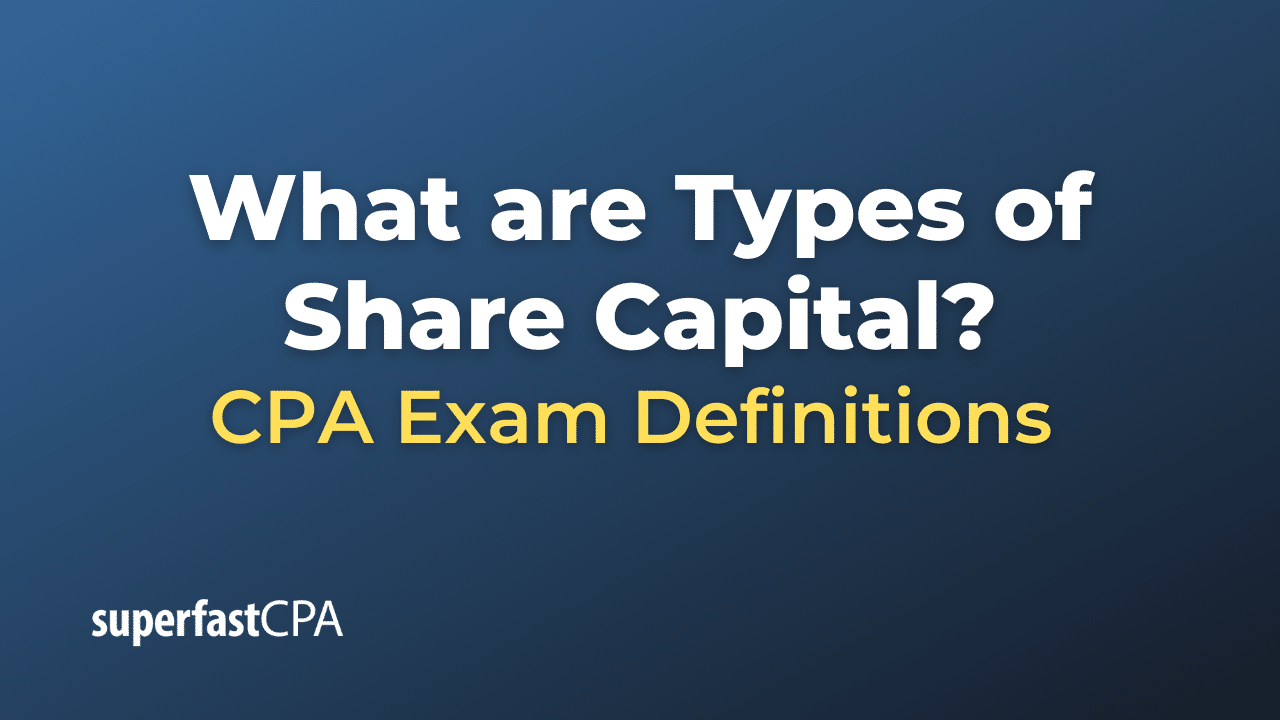 Types of Share Capital