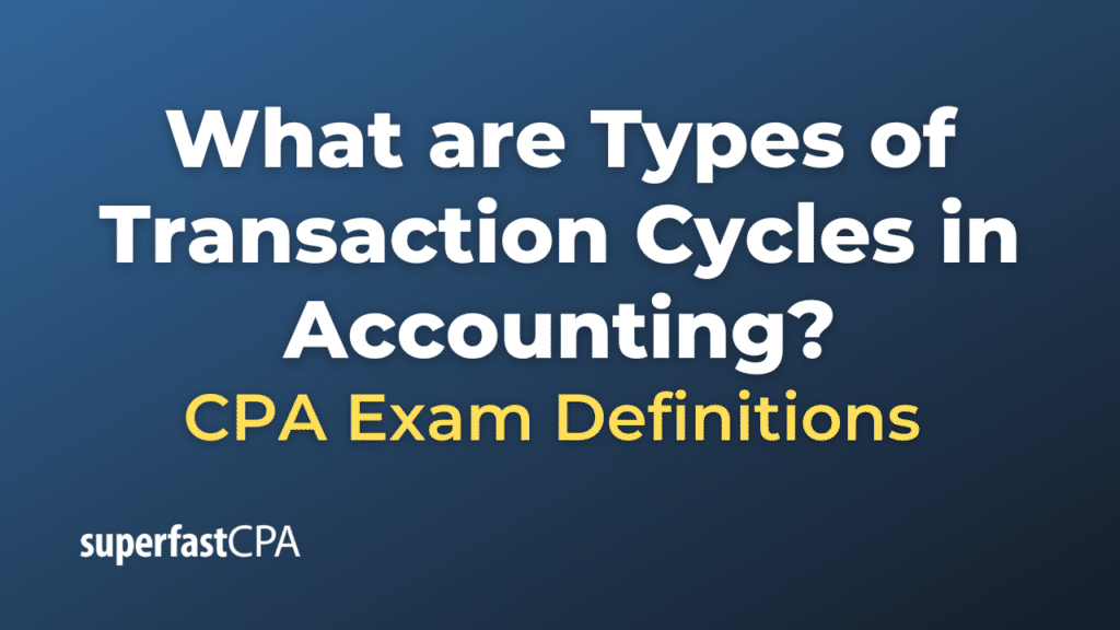 Types of Transaction Cycles in Accounting