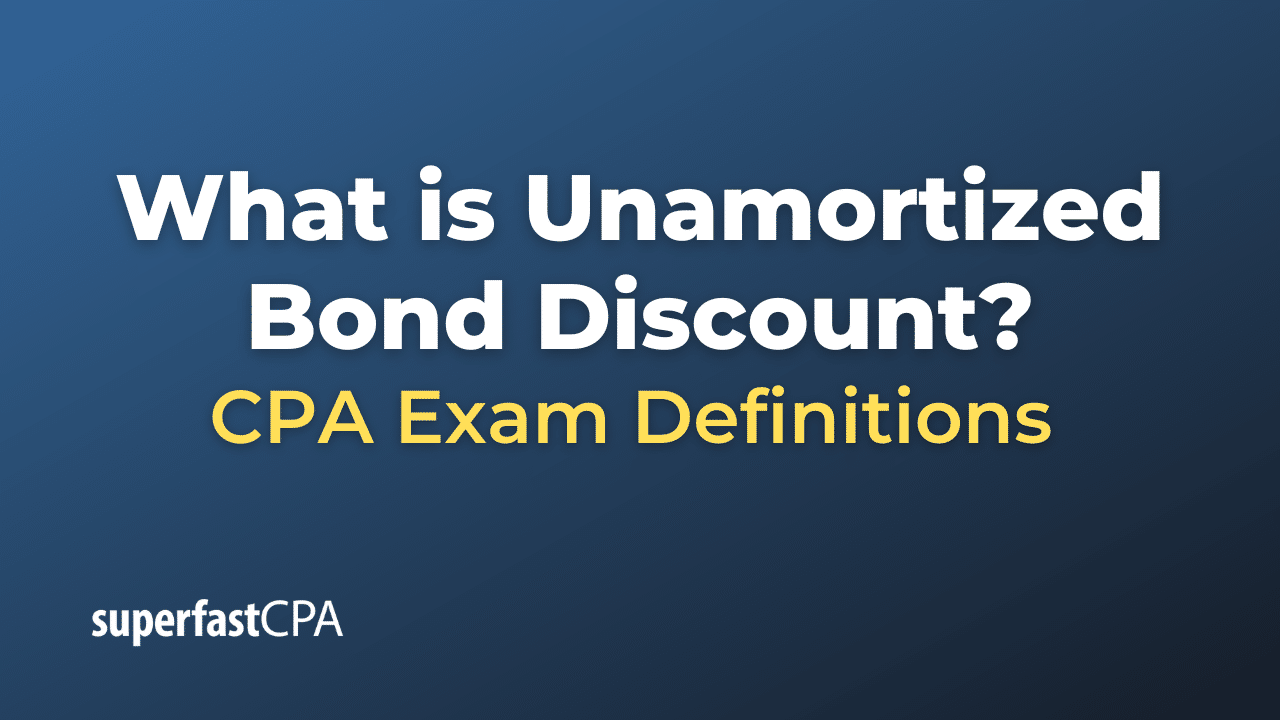 Unamortized Bond Discount