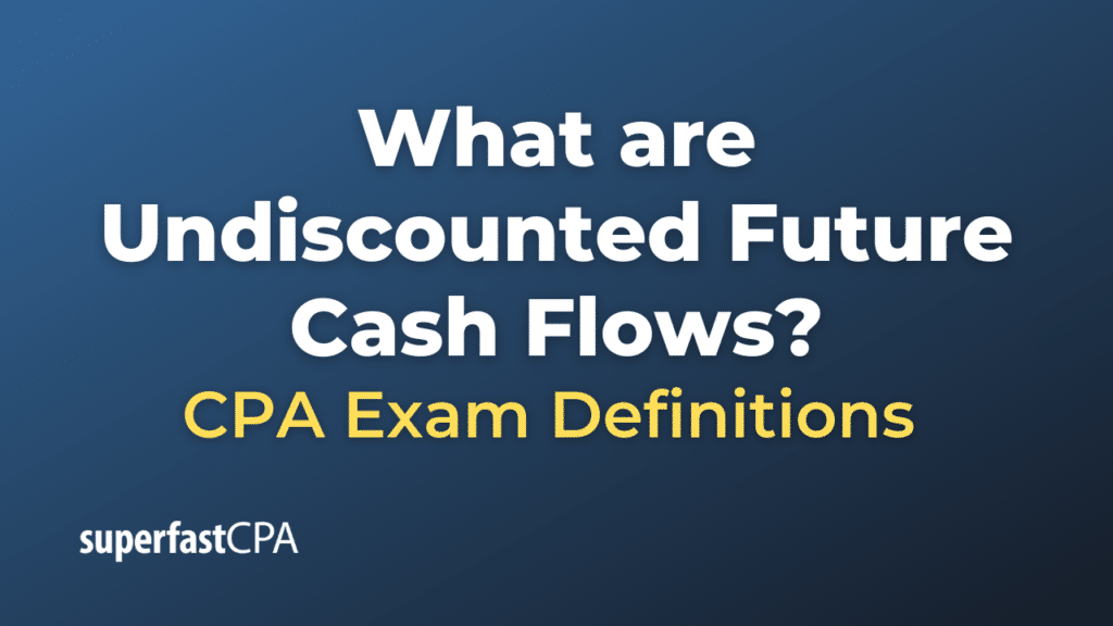 Undiscounted Future Cash Flows