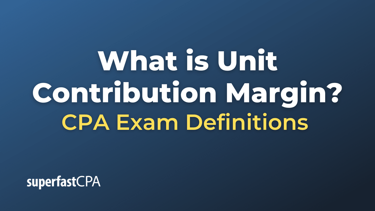 Unit Contribution Margin