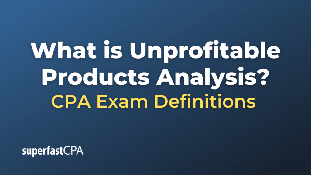 Unprofitable Products Analysis