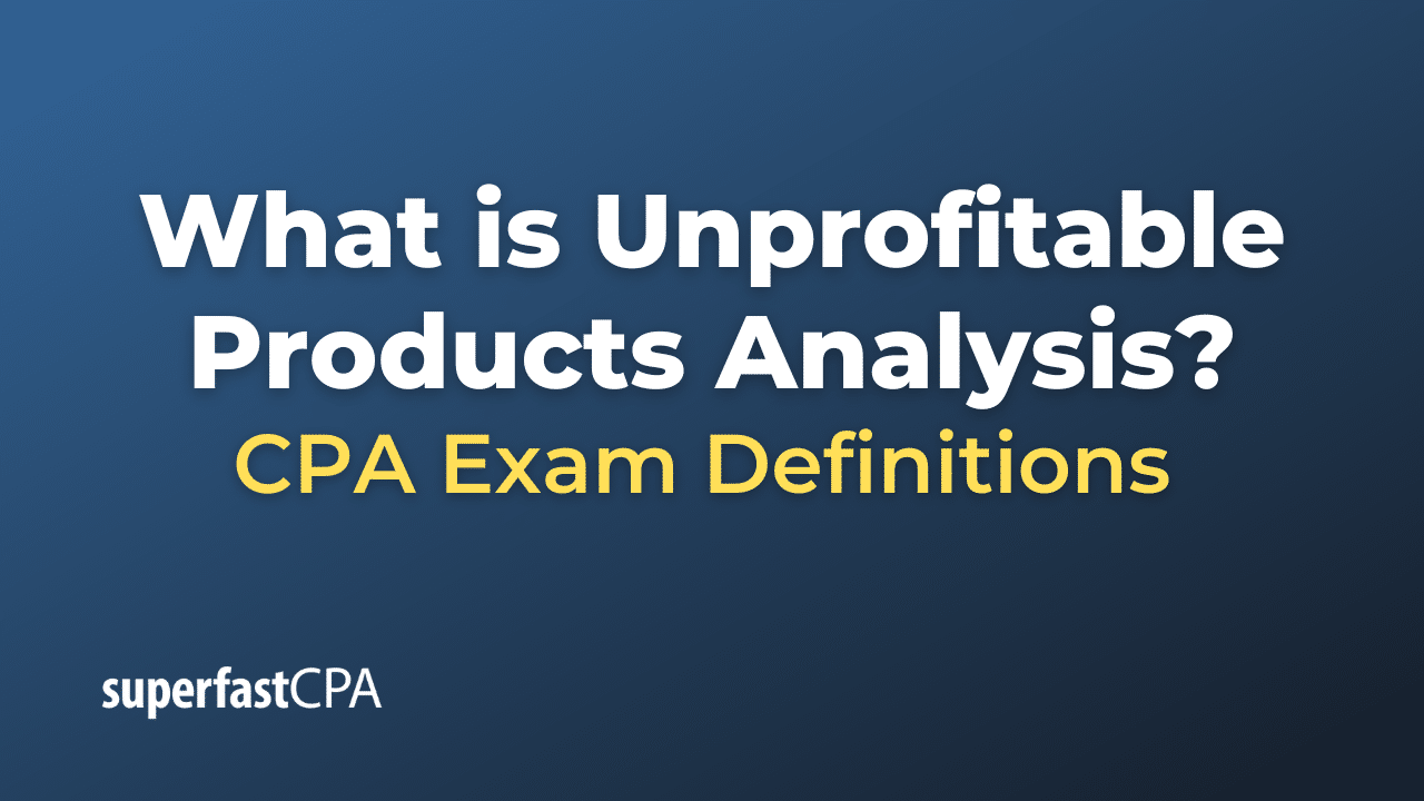 Unprofitable Products Analysis