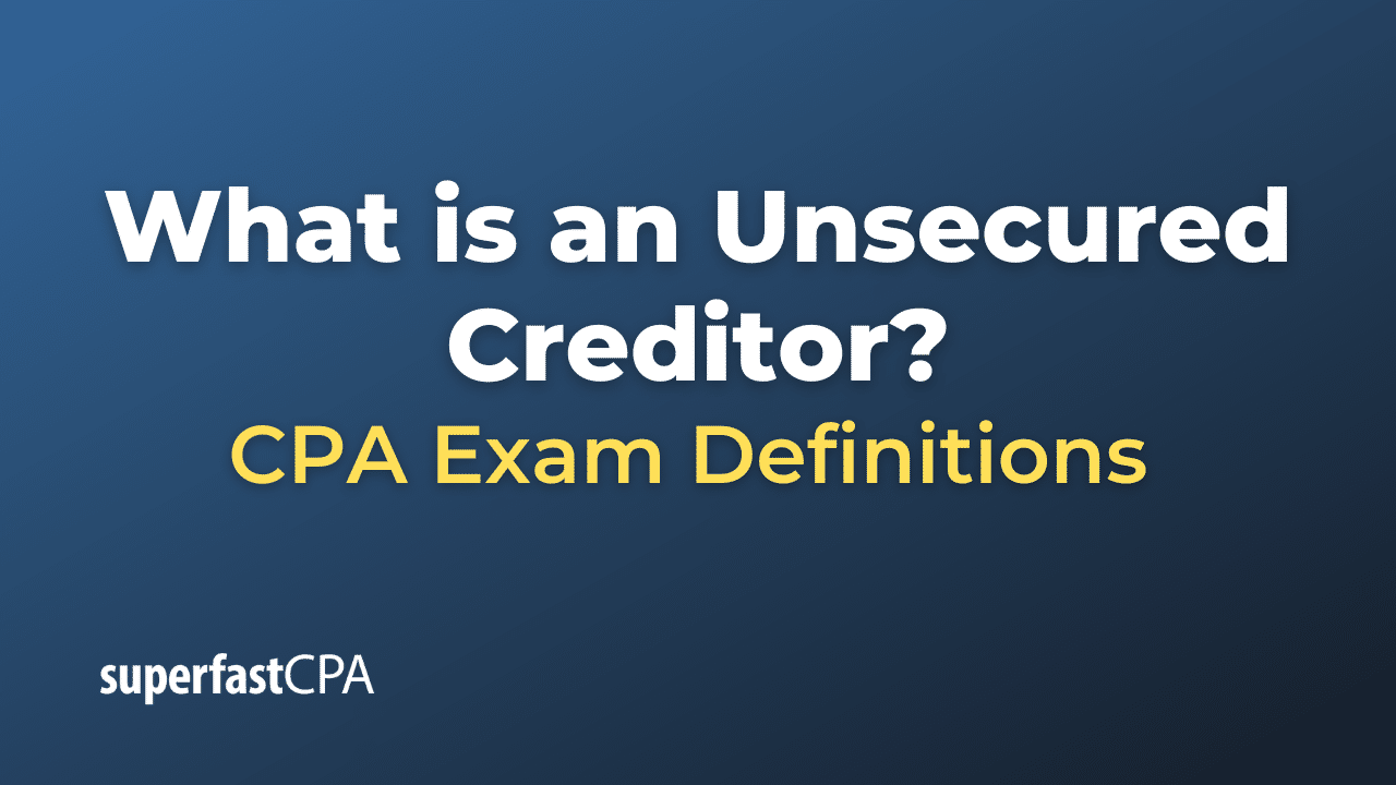 Unsecured Creditor