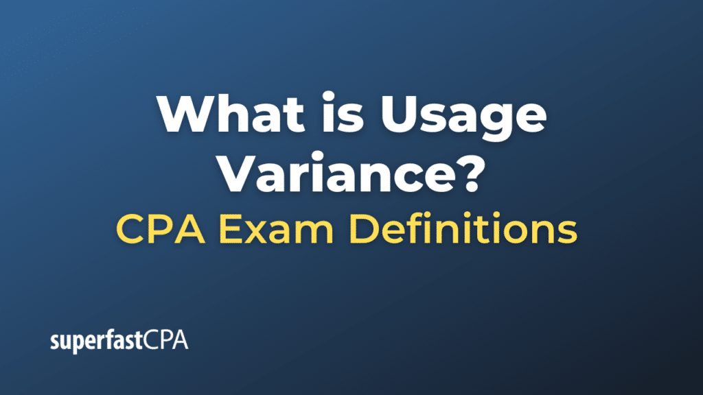 Usage Variance