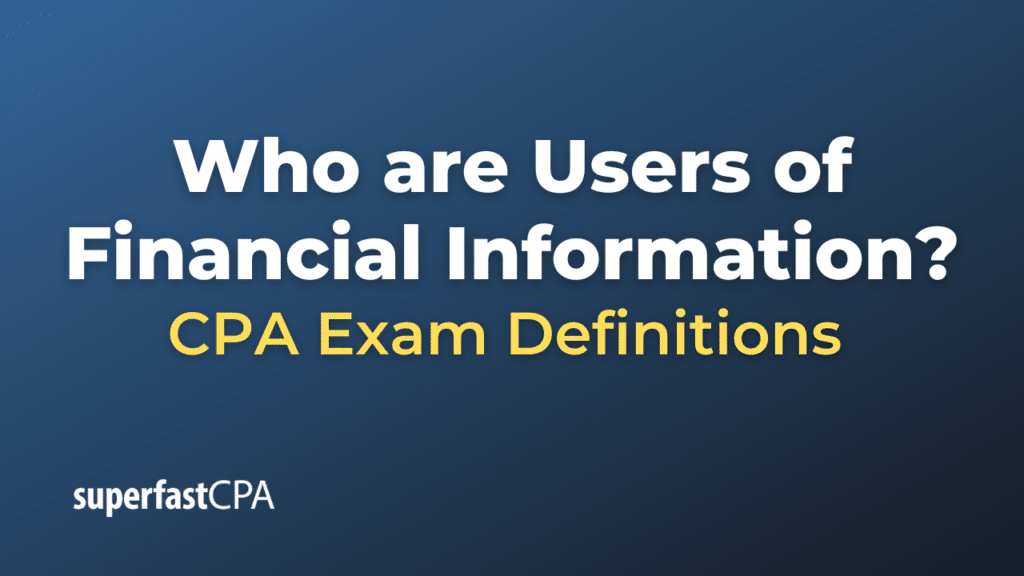 Users of Financial Information