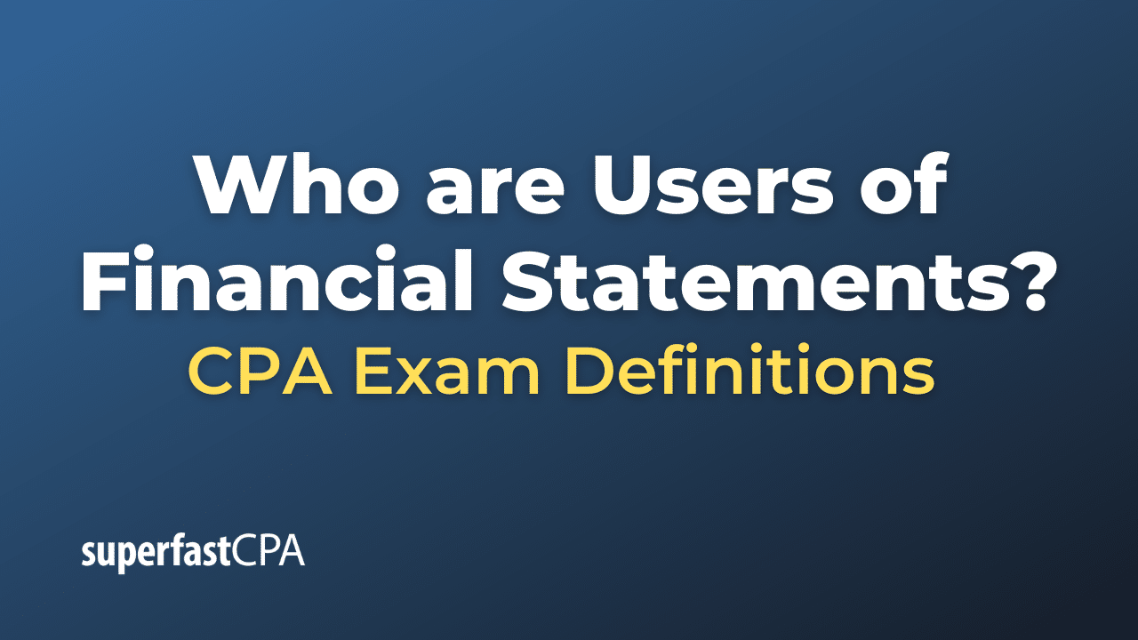 Users of Financial Statements