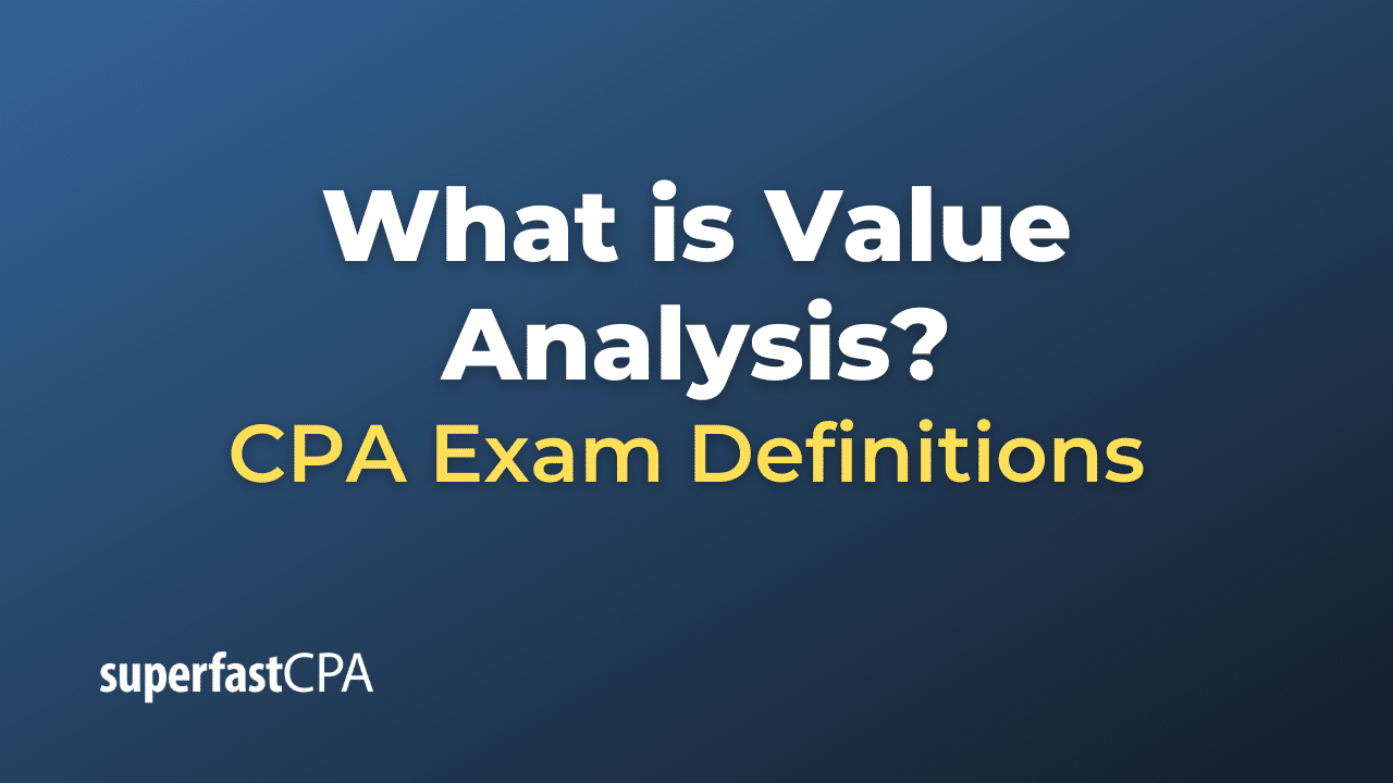 Value Analysis