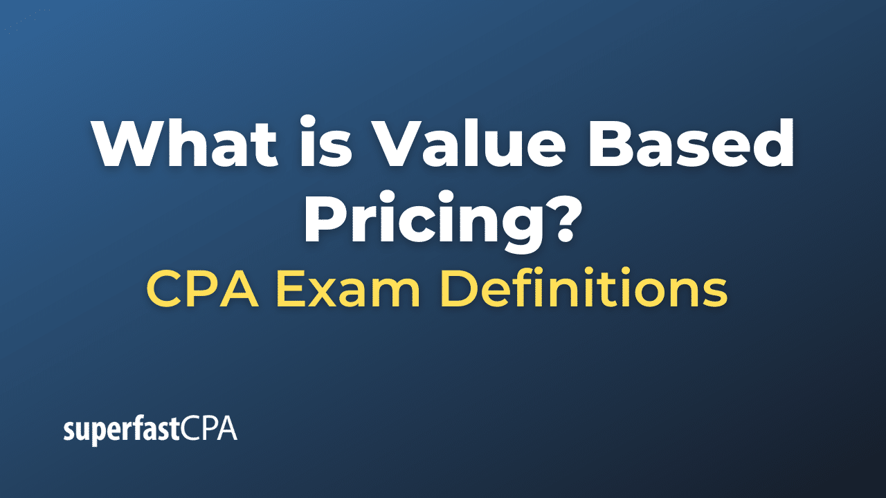 Value Based Pricing