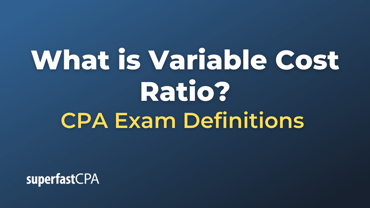 Variable Cost Ratio