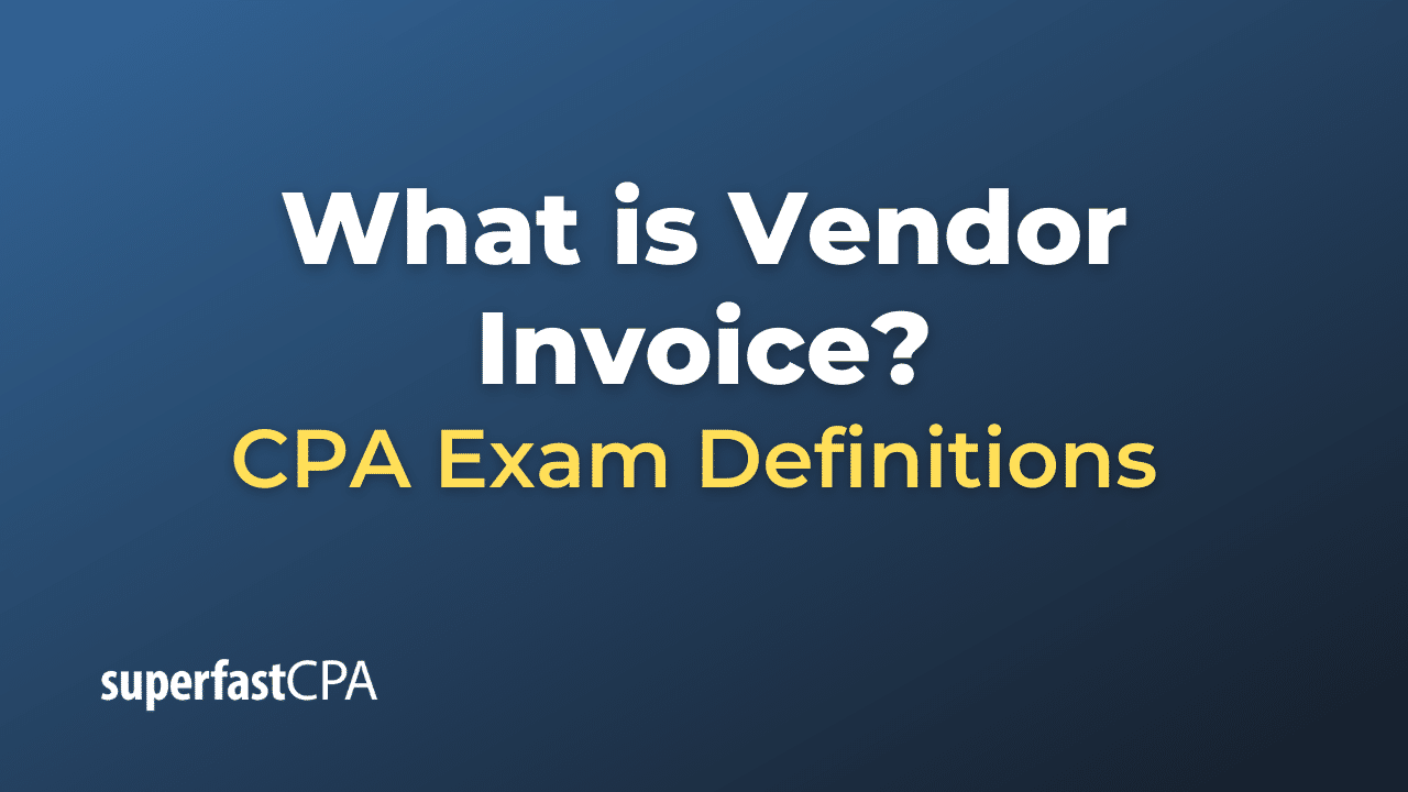 Vendor Invoice