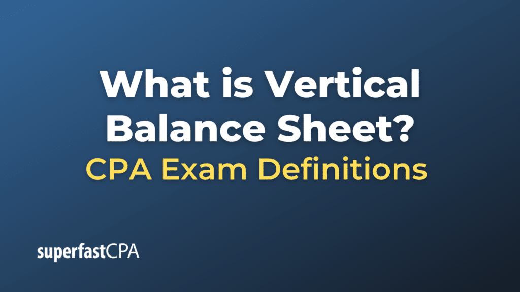 Vertical Balance Sheet