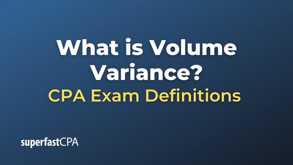 Volume Variance