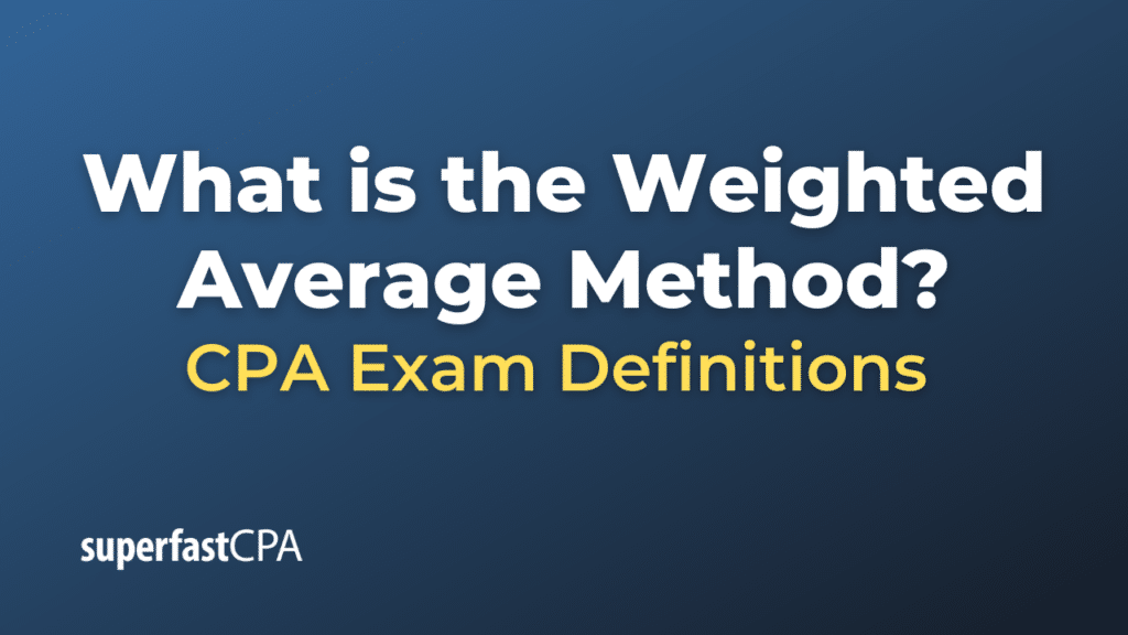 Weighted Average Method