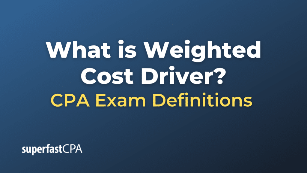 Weighted Cost Driver