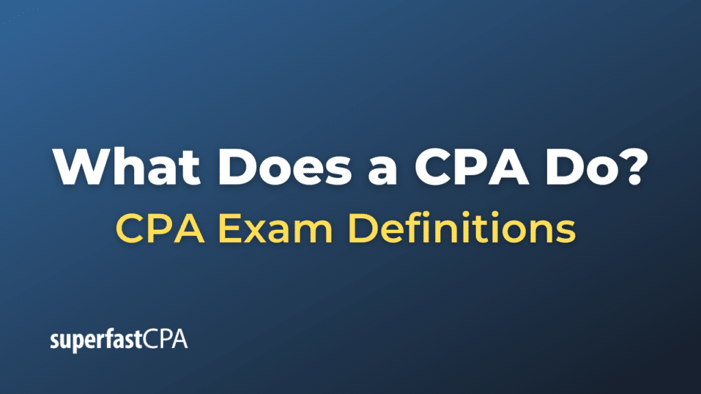 What Does a CPA Do