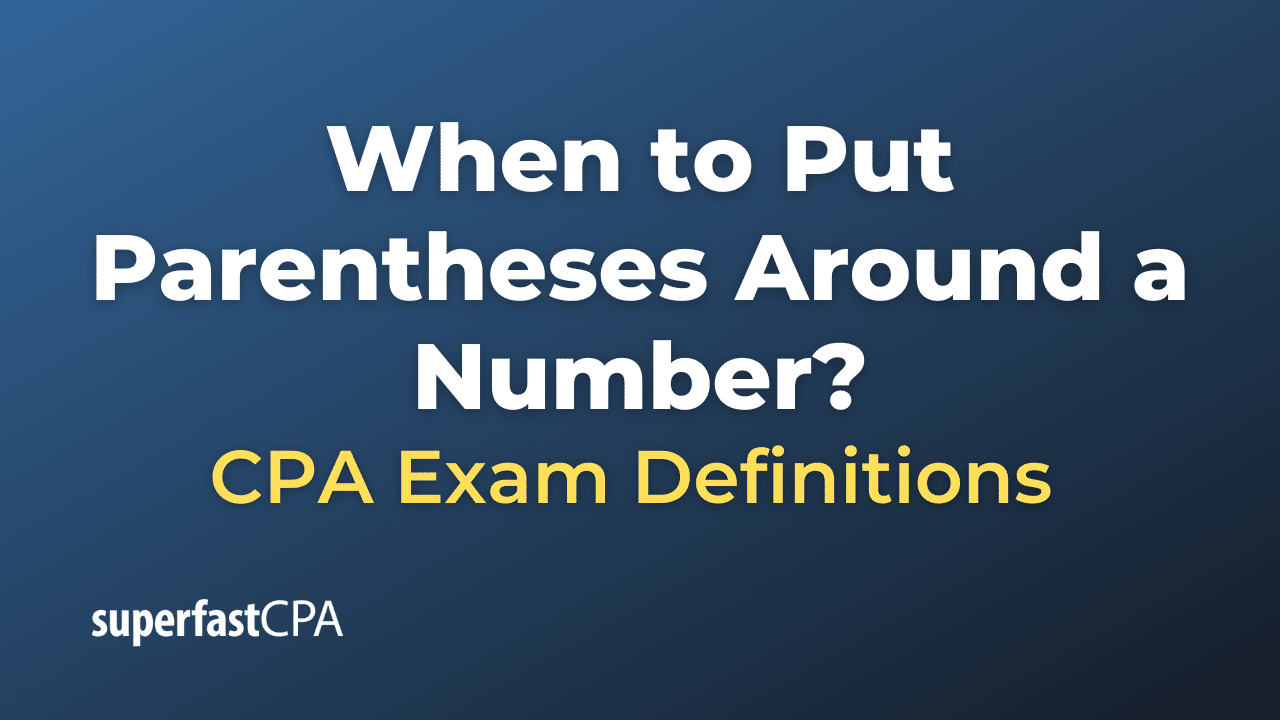 When to Put Parentheses Around a Number