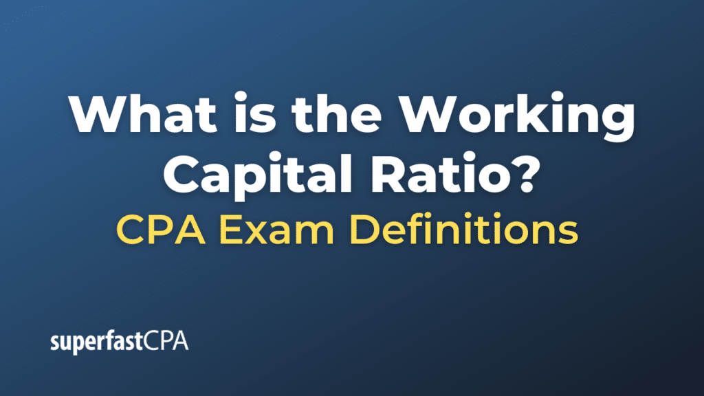 Working Capital Ratio