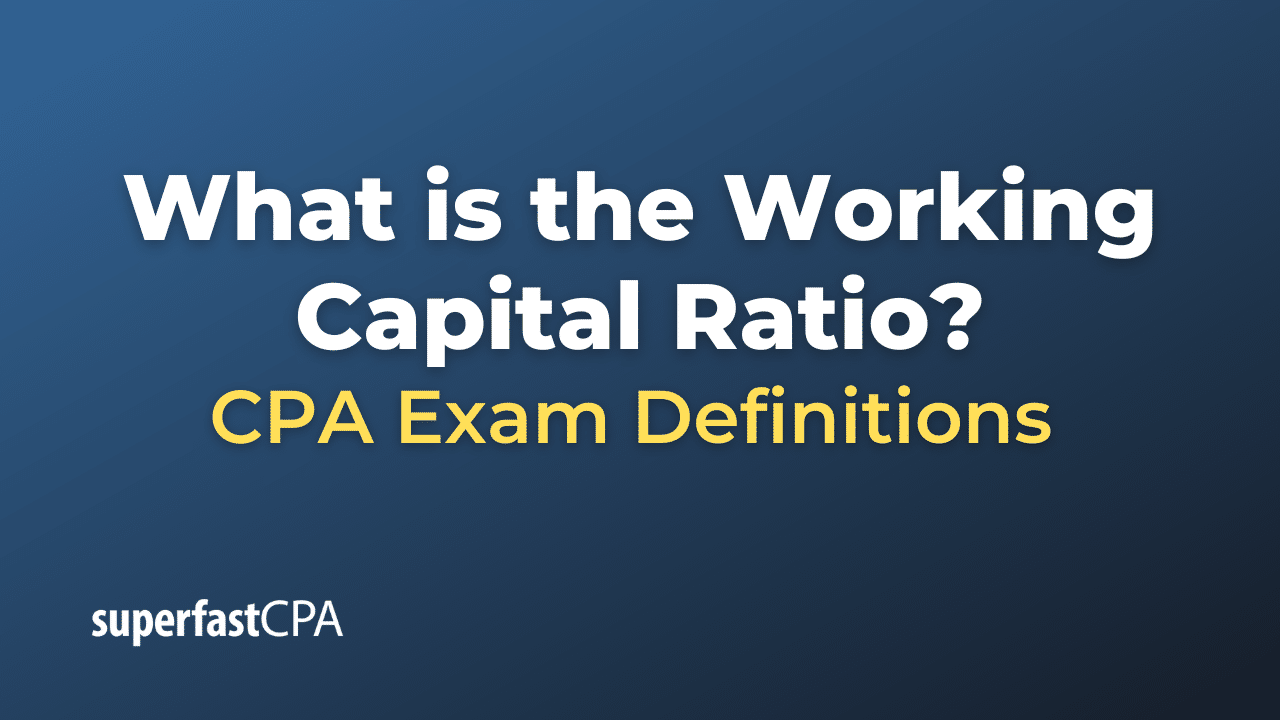 Working Capital Ratio