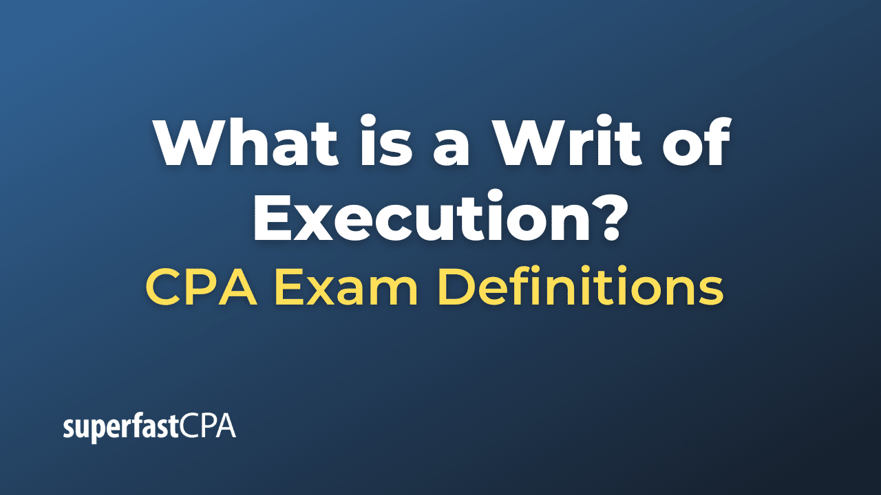 Writ of Execution