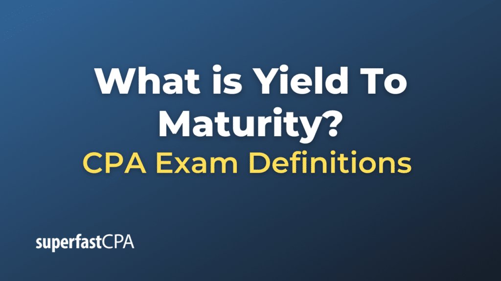 Yield To Maturity