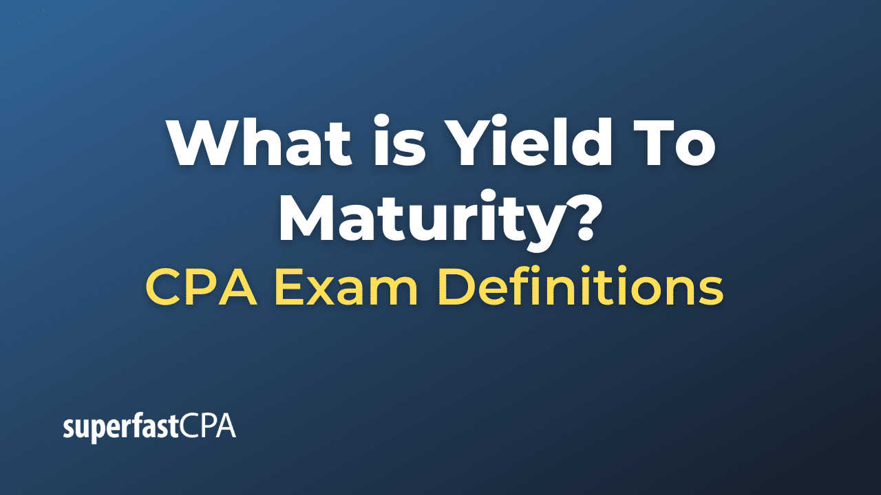 Yield To Maturity