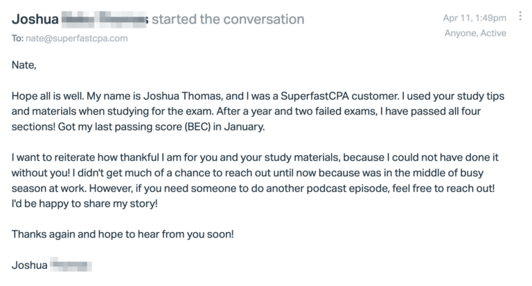 Original SuperfastCPA customer message 357