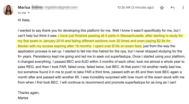 Original SuperfastCPA customer message 140