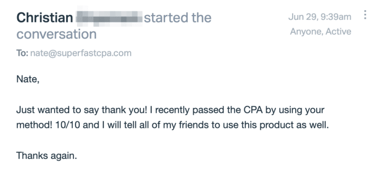 Original SuperfastCPA customer message 345