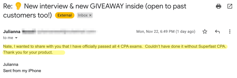 Original SuperfastCPA customer message 195