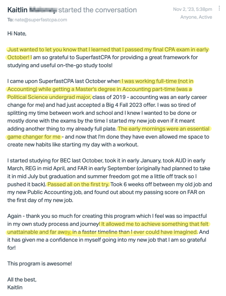 Original SuperfastCPA customer message 334