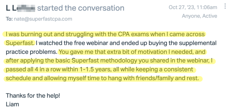 Original SuperfastCPA customer message 336