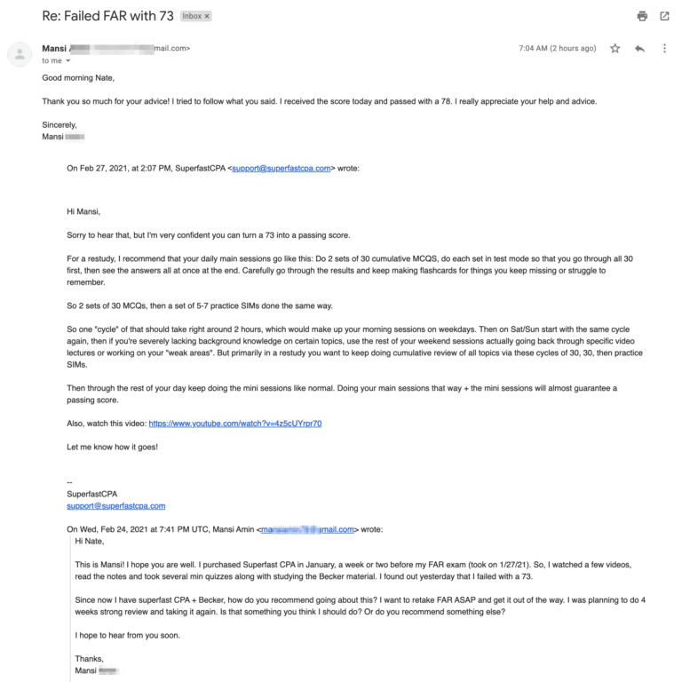 Original SuperfastCPA customer message 204