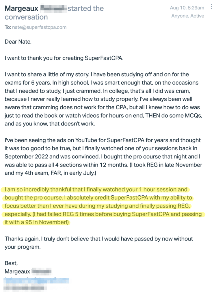 Original SuperfastCPA customer message 366